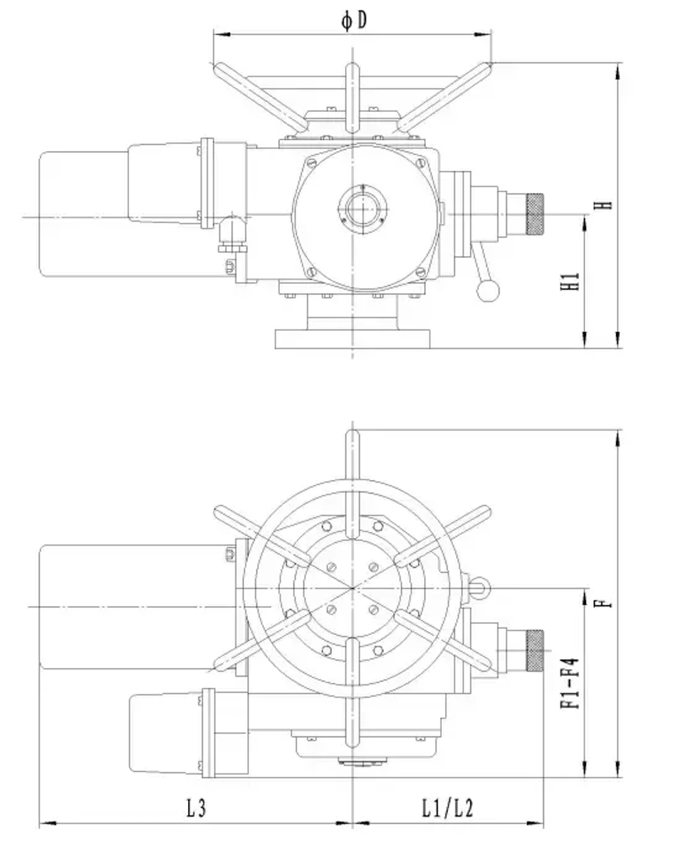 Многооборотный электропривод TAFLINE TLZ20 для клиновых задвижек DN400-DN450