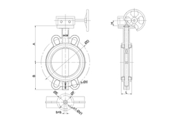 Затвор дисковый поворотный симметричный межфланцевый TAFLINE, серия TL71-B