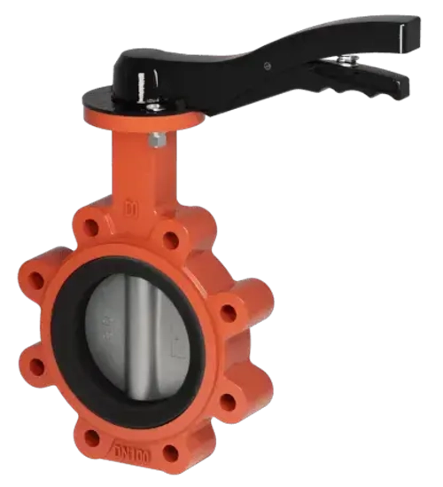 Затвор дисковый поворотный с резьбовыми проушинами TAFLINE, серия TL71-LT с ручным управлением