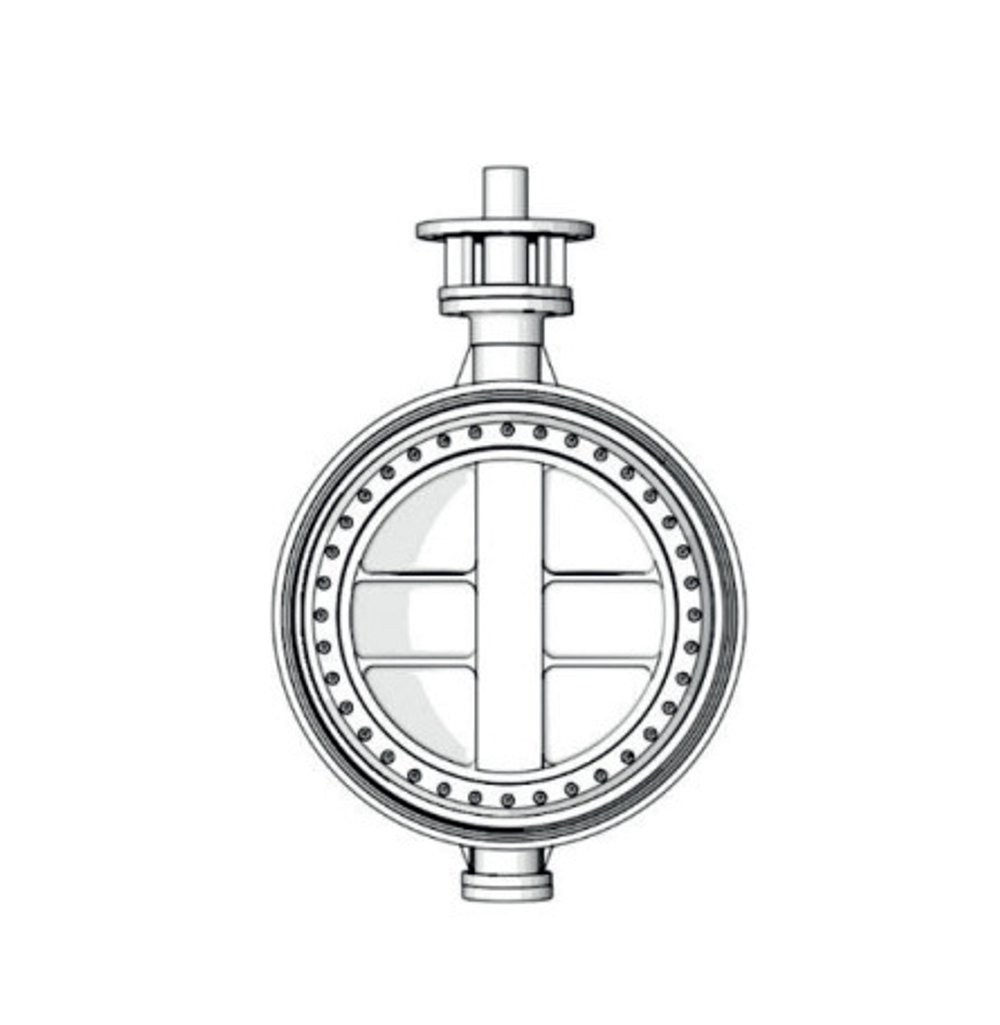 Тройной эксцентриковый сварной дисковый поворотный затвор TAFLINE, серия TL63