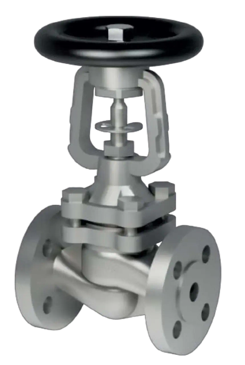 Клапан запорный сильфонный фланцевый TAFLINE, серия TLL41-B, Ду25 Ру16