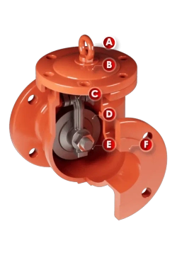 Клапан обратный подъемный TAFLINE-TL44 м/ф Ду250 Ру10/16 120С Тип;ВИНГ