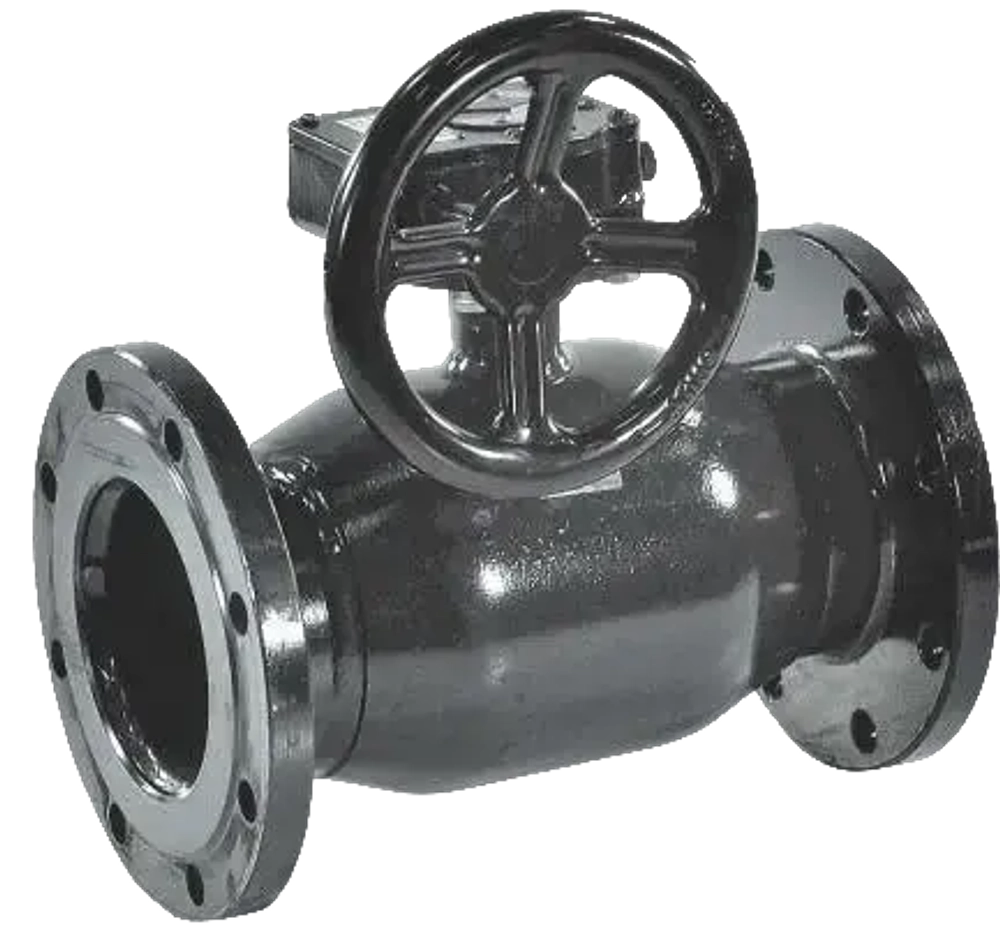 Кран шаровой стальной для теплоснабжения TAFLINE стандартнопроходной DN 700 PN 25 фланцевый с редуктором