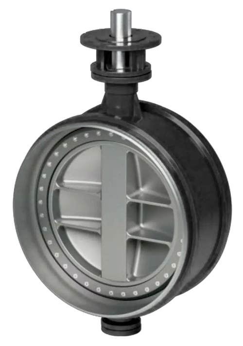 Затвор дисковый поворотный трехэксцентриковый Tafline TL63 под приварку, с голым штоком, Ду800 Ру25