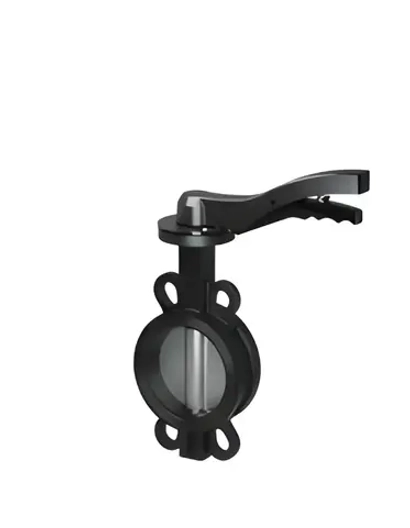 Затвор дисковый межфланцевый TAFLINE с рукояткой (серия TL71C-16D, диск - нержавеющая сталь)