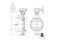 Тройной эксцентриковый сварной дисковый поворотный затвор TAFLINE, серия TL63
